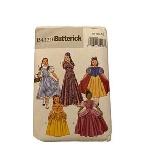Sewing Pattern Butterick B4320 Size 2-3 4-5 Snow White Belle Dorothy Mulan Alice